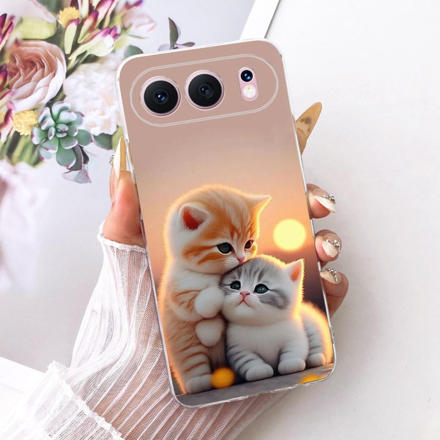 Etui na telefon For Honor 500 Pro Miękki silikon Urocze kreskówki z kotami Zderzak Ochronne tylne etui dla Honor500 MEY-AN00 Honor 500Pro