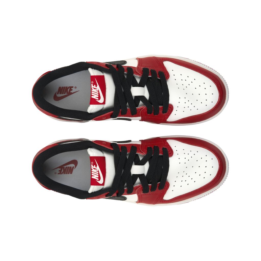 Air Jordan 1 Retro Low OG PS Chicago 2025 Scarpe da Ginnastica per Bambini Rosso Varsity-Rosso Nero HQ6996-600