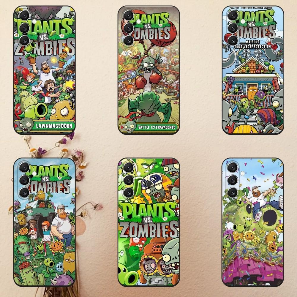 Plants vs Game Z-Zombies Telefoonhoesje Voor Samsung Galaxy A13,A21s,A22,A31,A32,A52,A53,A71,A80,A91 Zachte Zwarte Cover