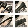 Spring New Thick Heel Bow Gentle Temperament Medium Heel Mary Jane Shoes