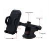 Telescopic Car Phone Holder with Suction Cup for Dashboard & Air Vent