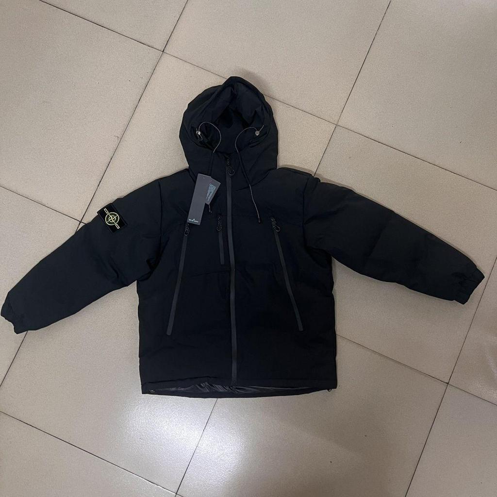 Podzimní/zimní bavlněná bunda s kapucí - Unisex teplý venkovní kabát v černé, bílé, travně zelené, fialové, vojenské zelené