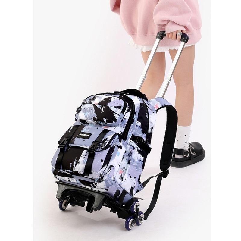 Mochila con Ruedas para el Colegio Mochilas Escolares con Ruedas Mochila de Estudiante 6 Ruedas (34*20*47CM)ZRY5193