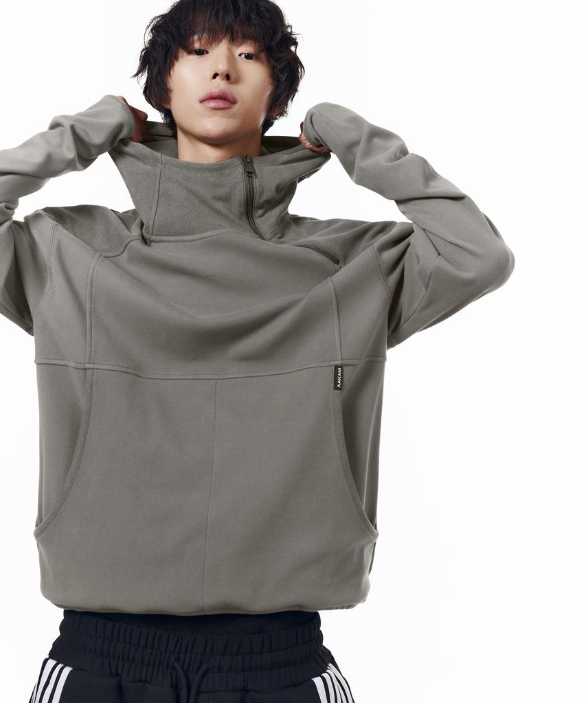AAKAM Fleece Utility Hooded Long Sleeve (Gray)