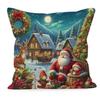 Santa Claus Christmas Pillowcase - Holiday Cushion Cover for Sofa & Lumbar Support