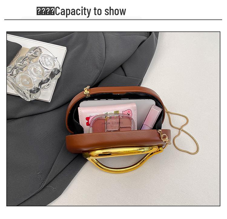 Elegante Borsa da Sera da Donna a Mano e a Tracolla con Catena - Stile Europeo e Americano