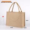 Sac fourre-tout en toile de jute: Sac de courses en jute peint à la main DIY, Lin polyvalent graffiti