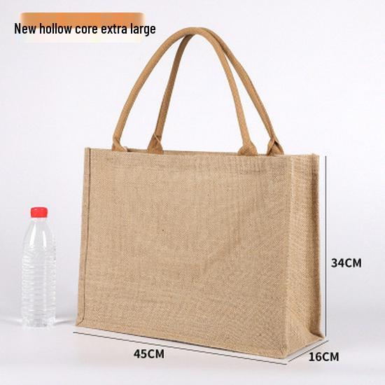 Sac fourre-tout en toile de jute: Sac de courses en jute peint à la main DIY, Lin polyvalent graffiti