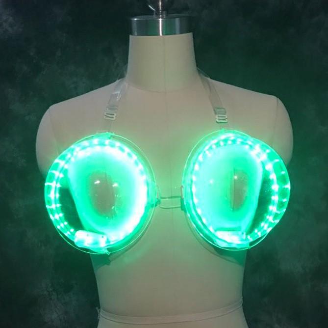 LED Sexy Rave Outfits Light up Bra Light Emitting Bra Nightclub bar Performance Cocktail Atmosphere Brassiere