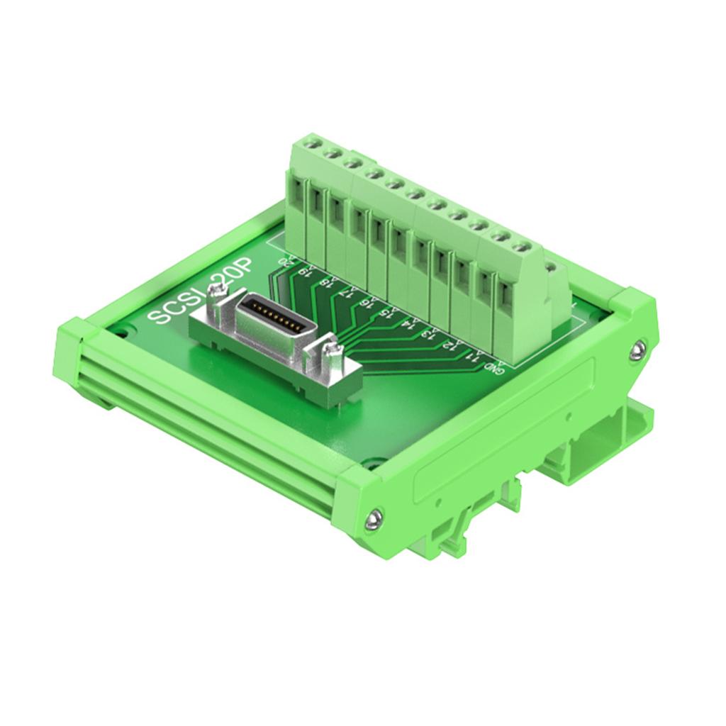 SCSI Rail Mounted Terminal Block Connectors 14P to 100P Optional Female Interfaces for Tape Drives and Scanners