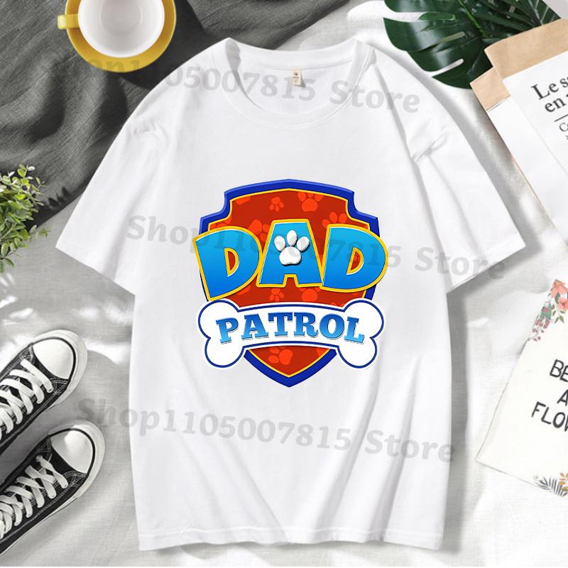 Paw Patrol Parent-child T-shirts Anime Cartoon Cute Child Clothing Kids Summer Fashion Short Sleeved Shirt Gift