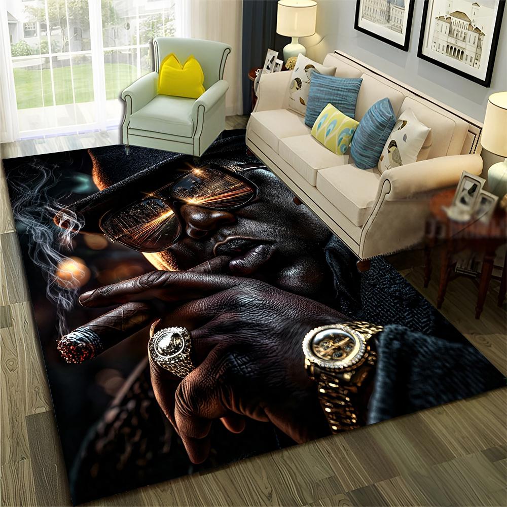 27 Style Rappers Art Cartoon Tupac Snoop Dogg Hip Hop Rug for Bedroom Living Room Sofa Home Doormat Decor, Non-slip Floor Mat