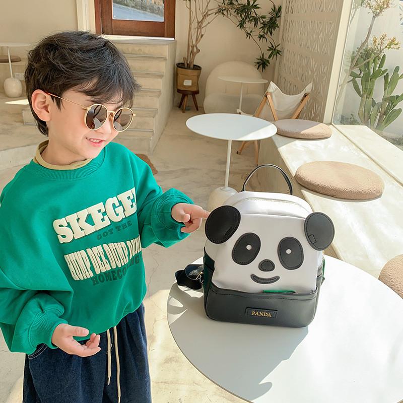 Cute Panda Children's Backpack Stylish Cartoon Design For Preschool Kids With Breathable Fabric