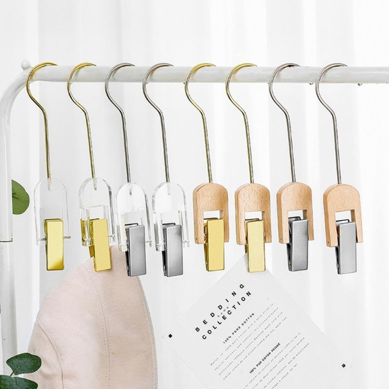 Clear Multifunctional Clothes Hanger Clip Durable Acrylic Materials Damage Release Design For Scarves Hats Socks Home Storage Solution