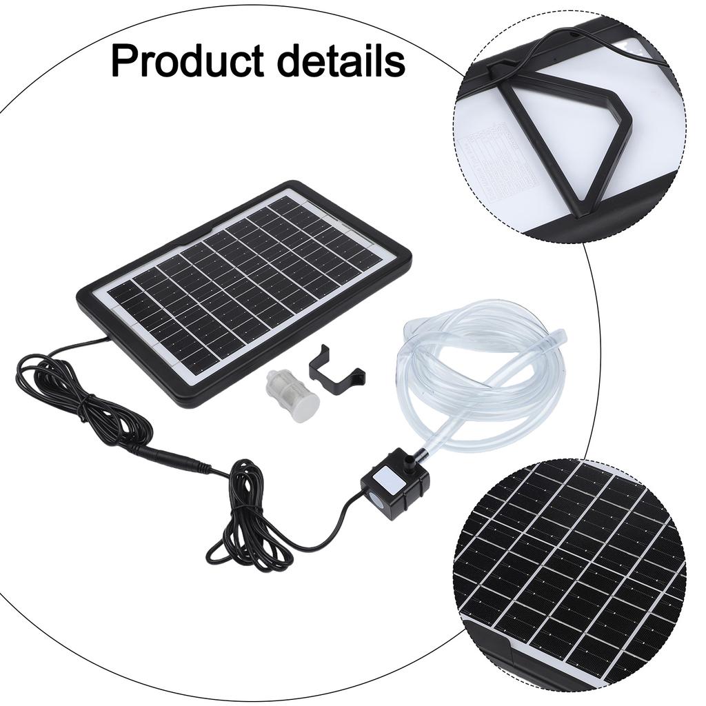Portable Solar Submersible Pump with Adjustable Panel Perfect for Fish Tanks and Small Ponds with 240L/h Flow Rate