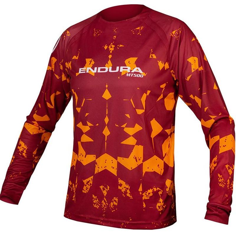 Endura downhill suit, men's quick-drying shirt, round neck, off-road riding suit, off-road motorcycle shirt, long-sleeved racing suit.