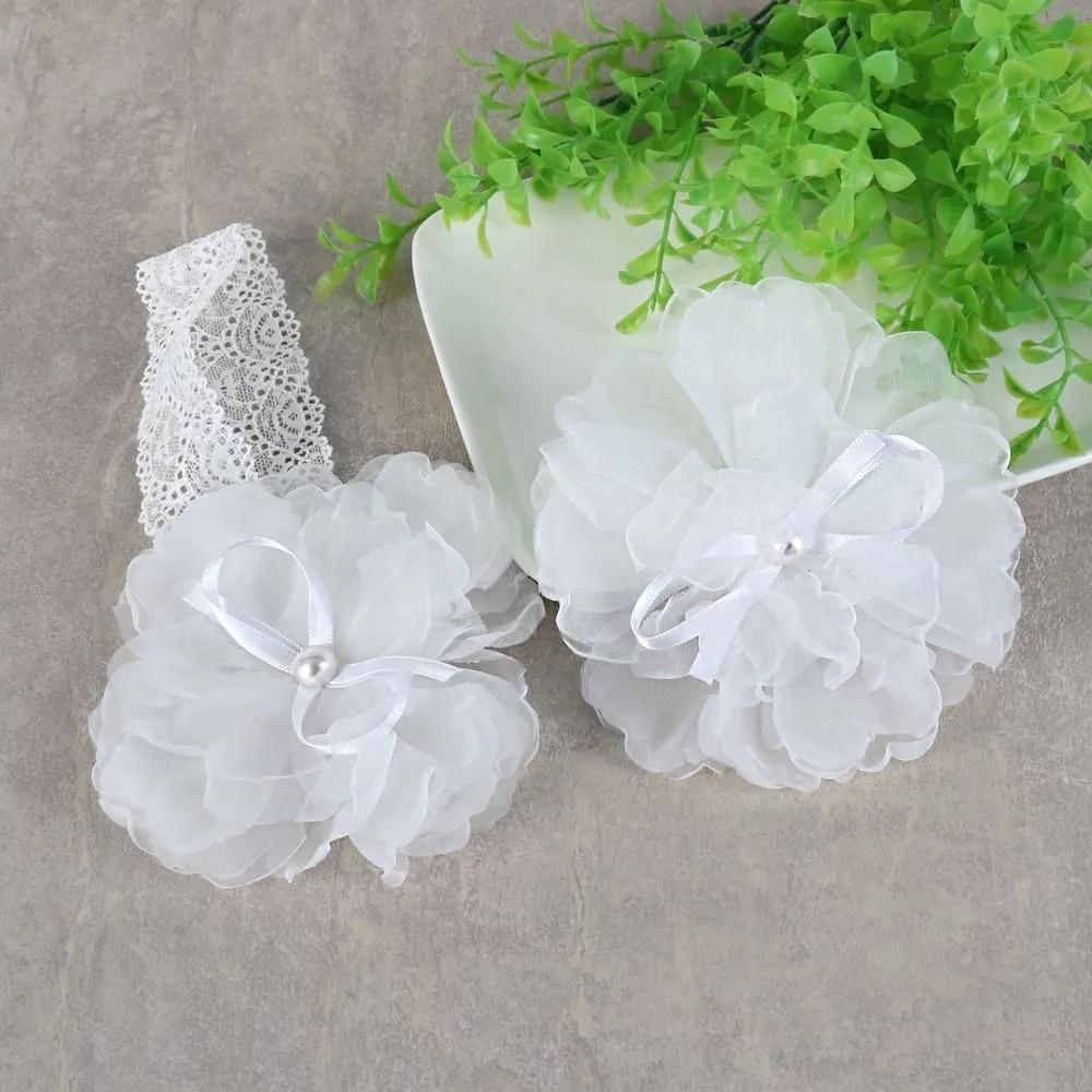 H319 Clematis Big Flower Pearl Headband Hairband Hairpin Hairpin Flower Self Wedding