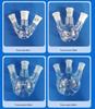 High-Temperature Resistant Round-Bottom Glass Distillation Flasks, Three/Four-Necked Options