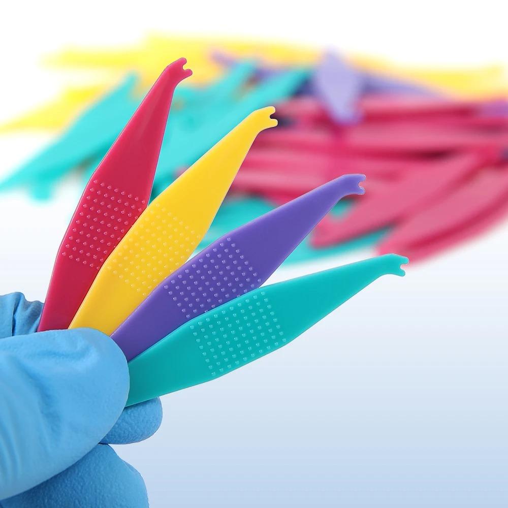 100PCS Dental Orthodontic Elastic Rubber Band Placers Random Color