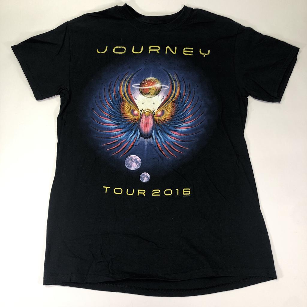 Journey Tour 2016 Double Sided size M Medium Black Shirt Classic Rock Band Tee
