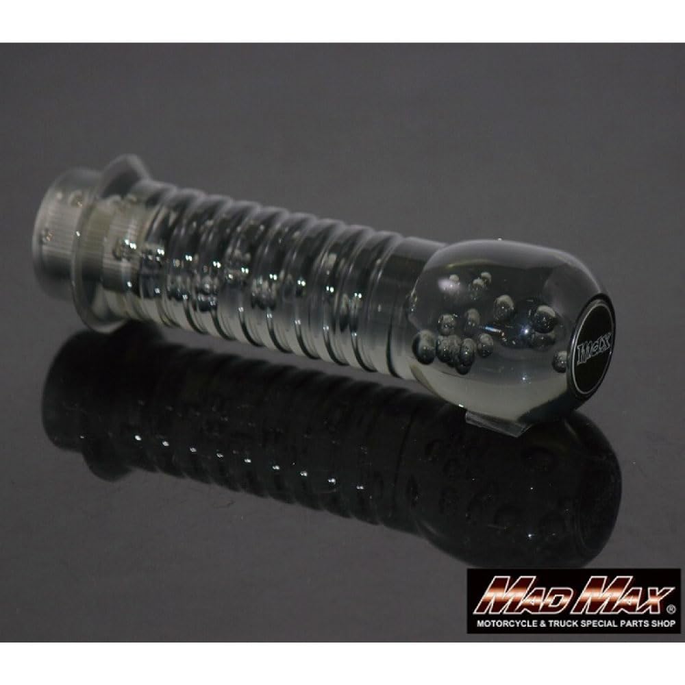 DENMA 150mm Foam Shift Knob with Conversion Adapter, Smoke, for Fuso Super Great, Hino Profia, Isuzu UD Kuon, and Quon