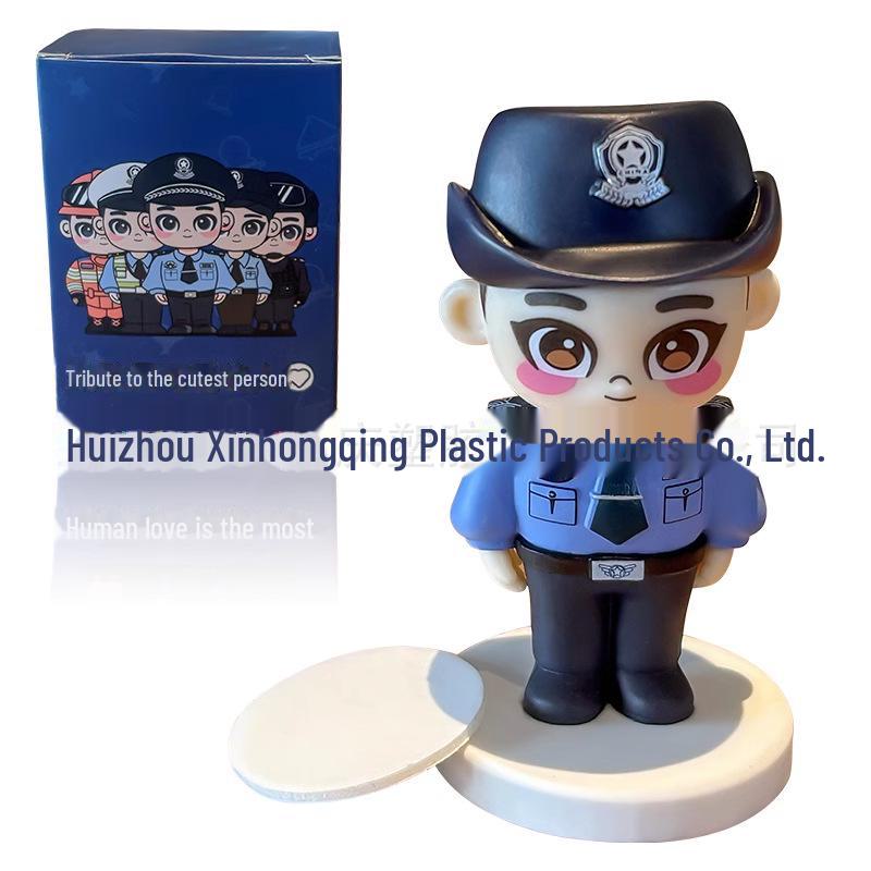 Cartoon Police Officer Keychain - Security, Traffic, Fire Service Commemorative Gift