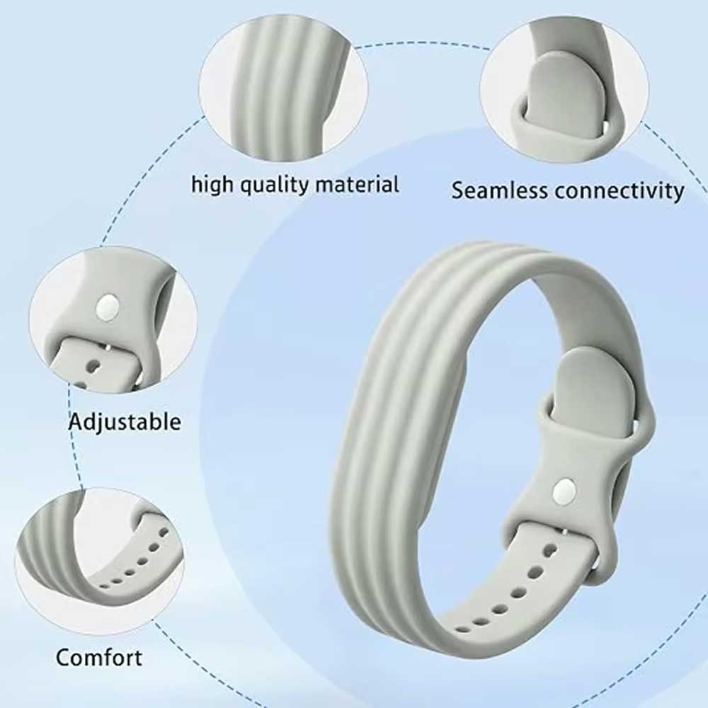 2 Stück Silikon+Nylon Armband für Google Fitbit Air Strap Verstellbares Ersatz-Armband für Fitbit Air Fitness-Tracker Armband