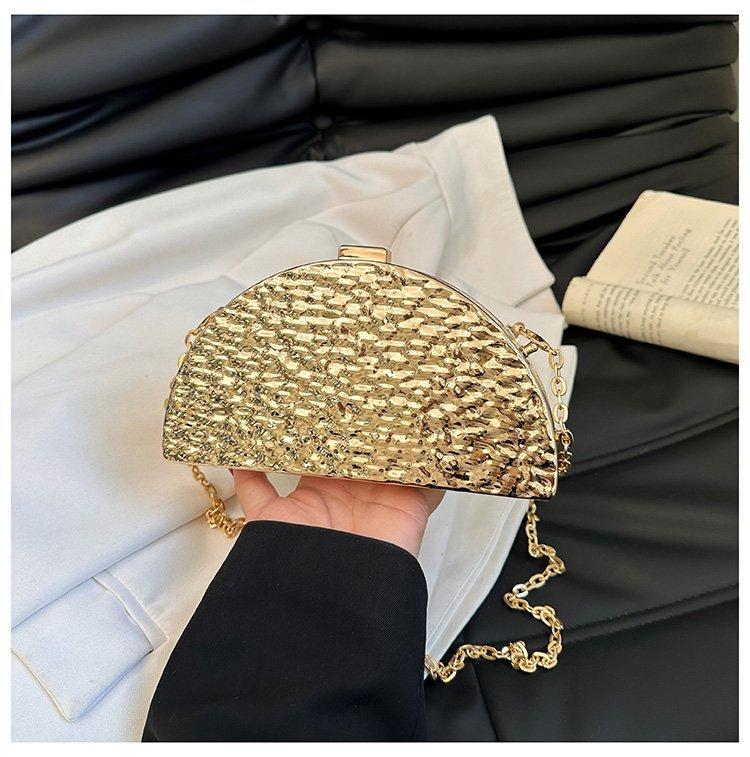 

Luxury Golden Evening Bags For Women Wedding Dinner Party Chain Shoulder Cross Body Bag 2024 Designer Purses And Handbags золотой