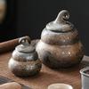 Chinesisches Keramik-Kürbis-Dekorationsgefäß mit Deckel Mehrzweck-Haushaltsbehälter für Tee Nüsse Süßigkeiten und Kaffeebohnen Aufbewahrungsgefäß