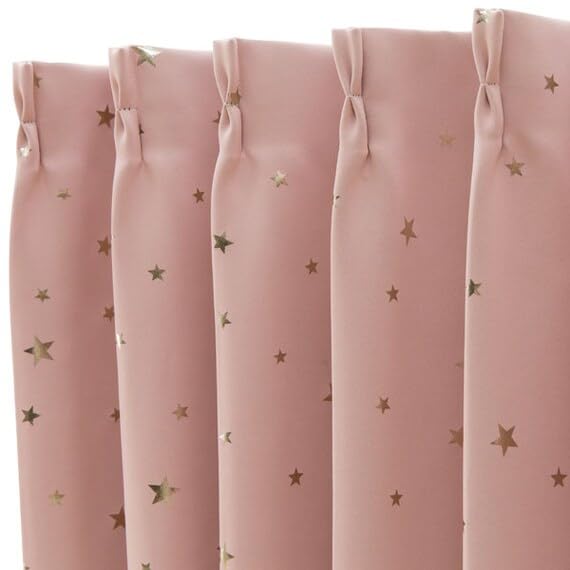

Nitori Stella Blackout Grade Set of NITORI 7329517 Curtains, 2, 100x110cm, 2, Rose,