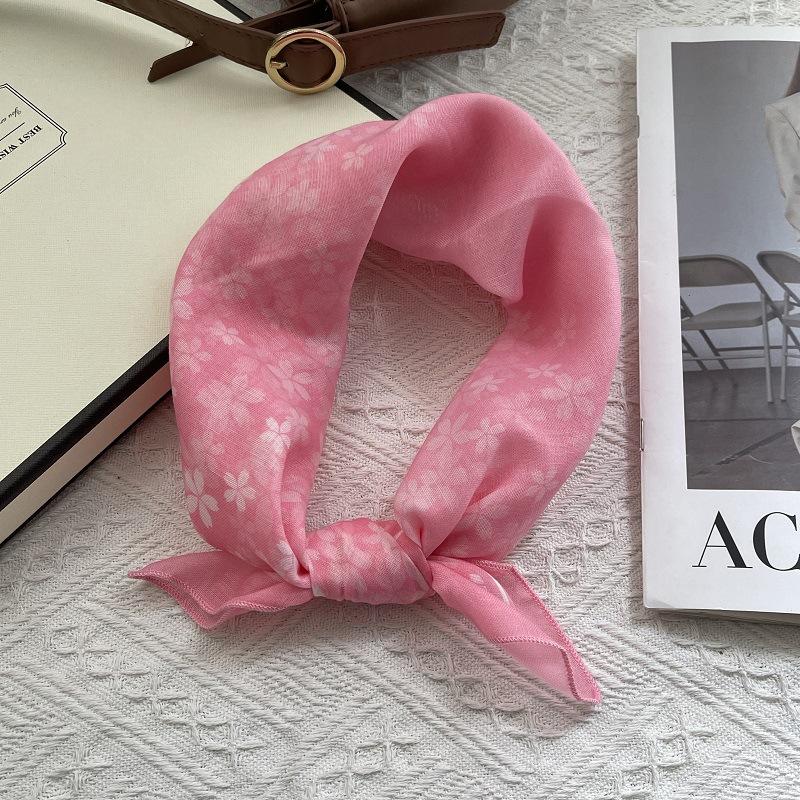 58*58cm Baumwoll-Quadrat-Schal Bandana, Kopfbedeckungen für Frauen, Kopftuch Taschentuch, Quadratischer Schal Stirnband, Vielseitige Schals für Frauen