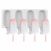 Moule à glace en silicone Réutilisable Antiadhésif Flexible 4 Grilles Résistant à la chaleur Cuisine Fabricant de bâtons de glace Outil de fabrication Accessoires