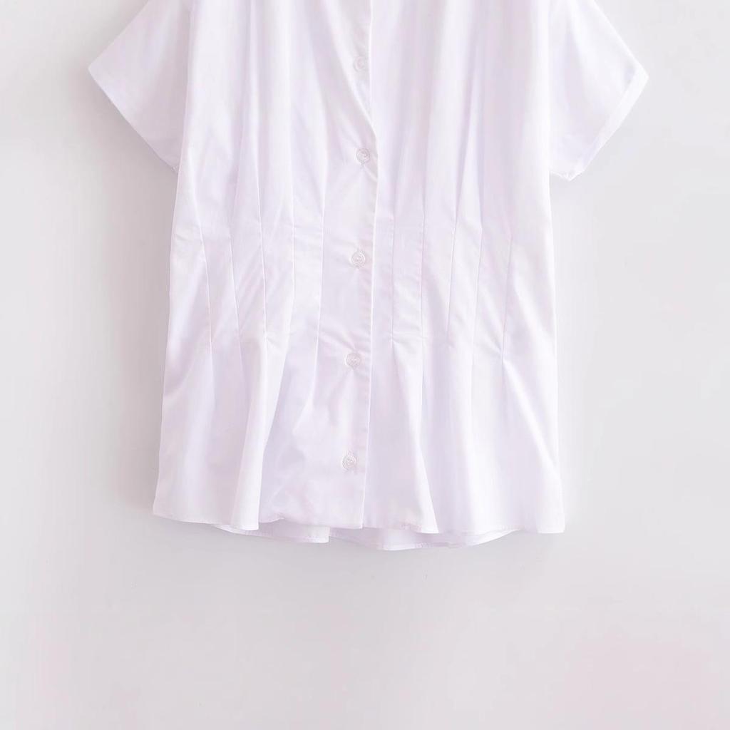 Spring 2025 Women's European & American Style Slim V-Neck Casual Shirt