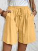 Women Casual Drawstring Waist Shorts With Pockets Summer Beach