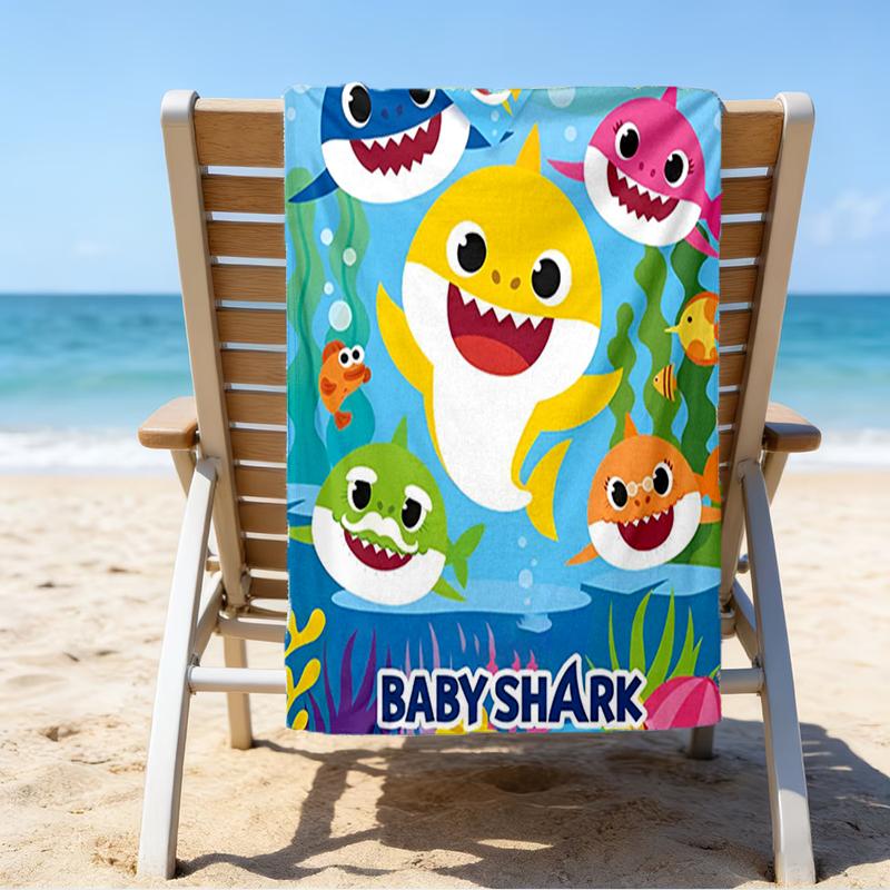 Ultra-Soft Beach Towel with Shark Theme,Ideal for Pool - Camping, Diving - Perfect Travel Essential, Vibrant Beach Towel.