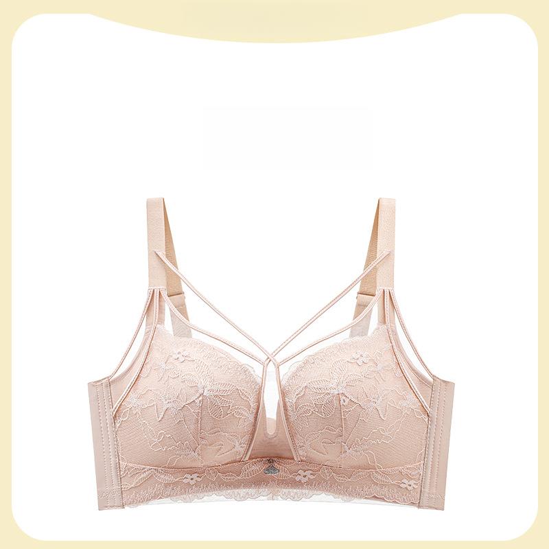

Сексуальное кружевное нижнее белье Женский бюстгальтер на косточках Регулируемый бюстгальтер пуш-ап С эффектом сбора и поддержки Аксессуар-бюстгальтер 40/90D бежевый