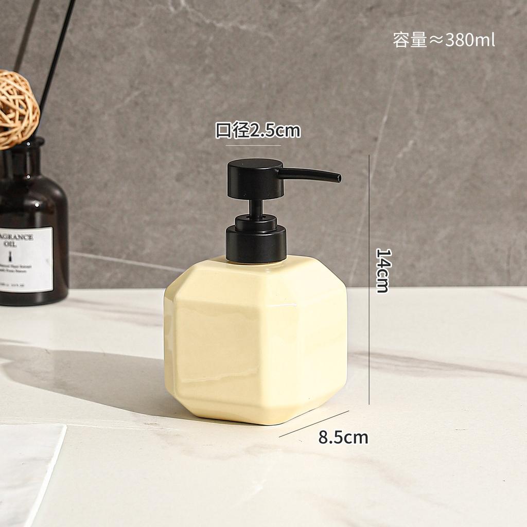 380ml   soap dispenser Ceramic lotion bottle hotel household hand soap shampoo body wash dispensing bottle bathroom press bottle
