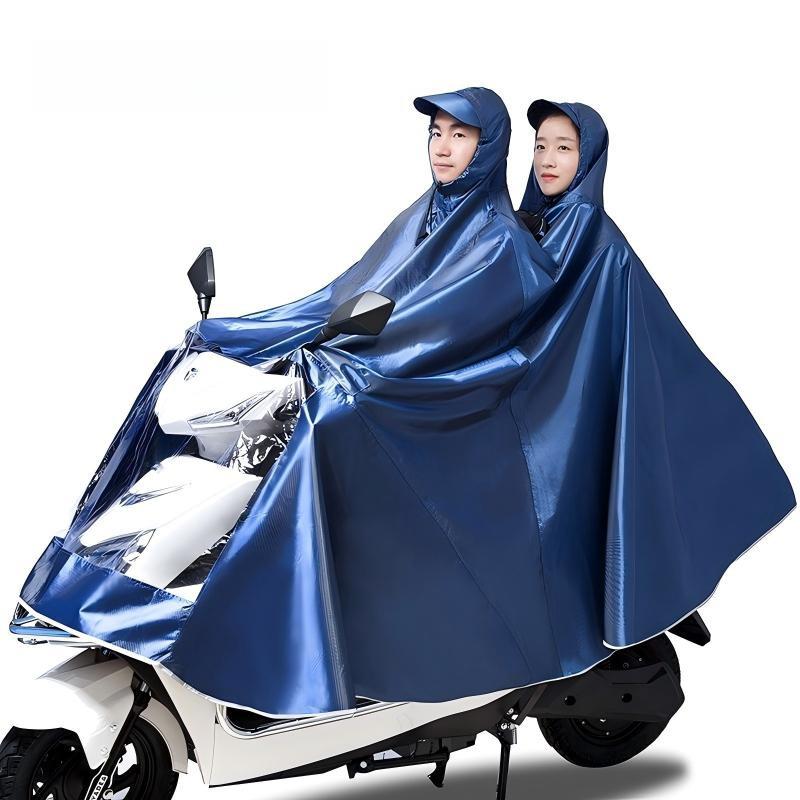 Impermeable Eléctrico XL para Vehículos, Antitormenta, Cubierta de Cuerpo Completo para Motocicletas de Pedal de un Solo/Doble Pasajero