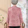 Elderly Women's Elegant 3/4 Sleeve Summer Blouse