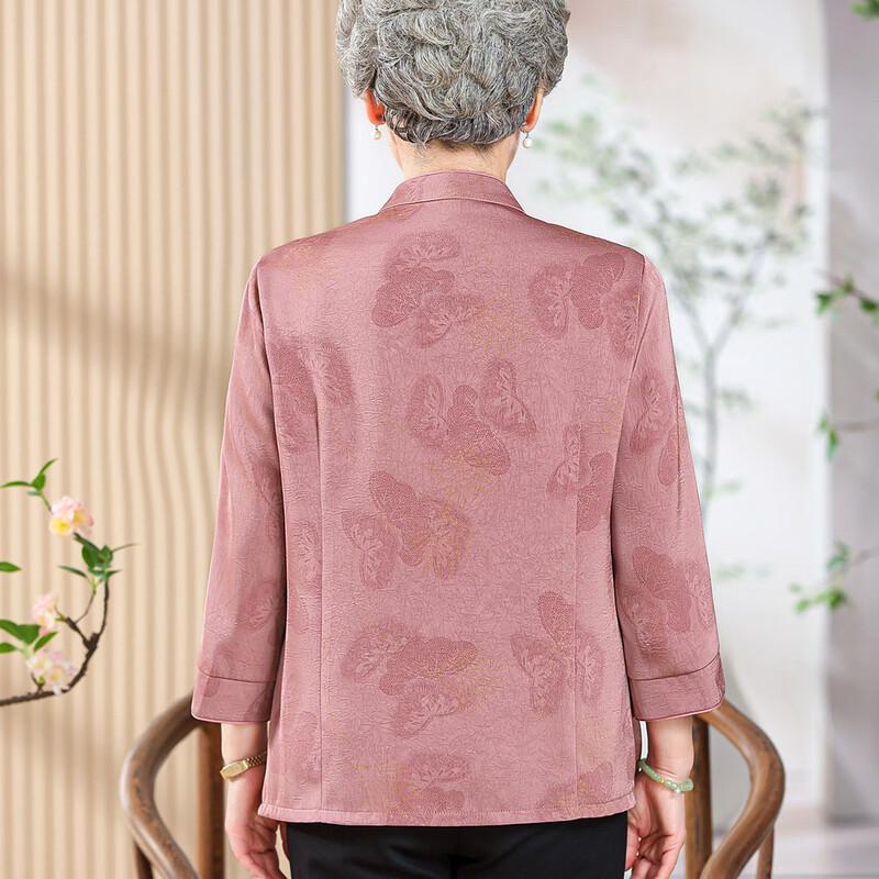 Elderly Women's Elegant 3/4 Sleeve Summer Blouse
