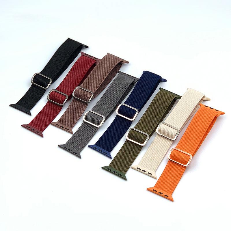 Nylon Loop For Apple Watch Ultra 2 Band 40mm 44mm 45mm 49mm 41mm 42mm 46mm Scrunchie Bracelet Iwatch Series 10 9 6 7 8 Se Strap