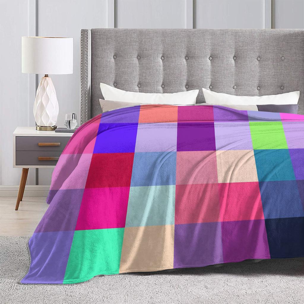 Palette Color Throw Blanket Soft Cozy Novelty Blankets For Living Room Picnic Flannel Bedspread Bed Cover