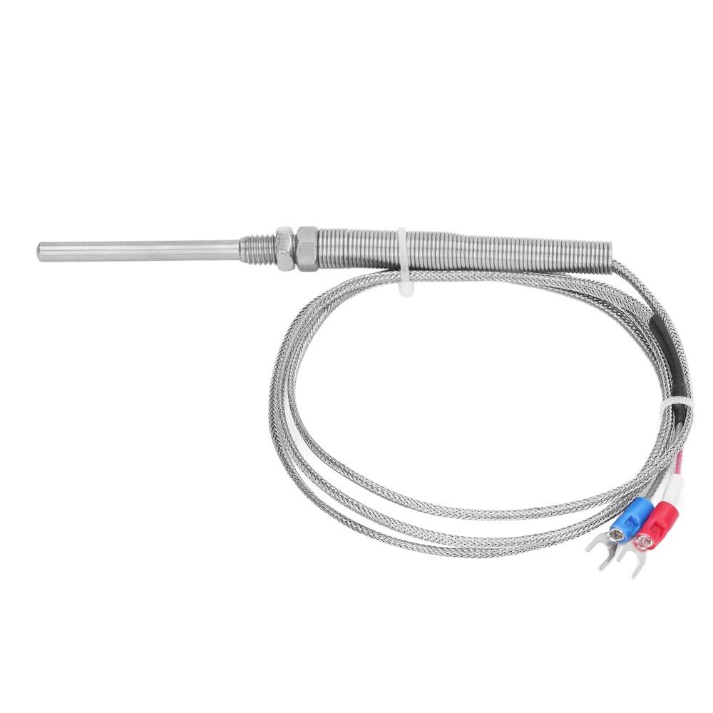 304 Stainless Steel K Type Thermocouple with Insulation Thermocouple Sensor  Temperature Gauge