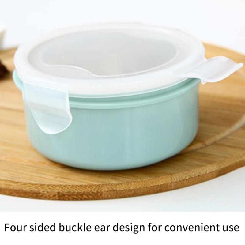 Mini-Kühlschrank, Gemüsefach, kleine Lunchbox, luftdichte Aufbewahrungsbox aus Kunststoff, runde isolierte Lunchbox für die Küche, Organizer, Snackbox