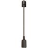 E26 Base Adapter for Track Lighting, 100cm Adjustable Cord, Easy Installation, No Construction Required (black, 1m, 1 Piece)