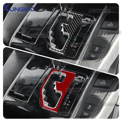 Echter Weicher Karbonfaser-Aufkleber für Toyota Alphard 2015 2016 2017 2018 2019 2020 2021 2022 2023 Rechtslenker Auto Schaltknauf Panel Verkleidung