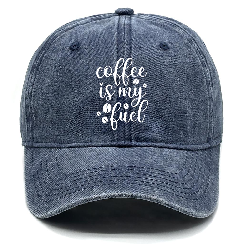 "coffee Is My Fuel“ Print Unisex Sun Hat Woman's Cap Fashion Vintage Snapback Caps Perfect For Women & Men One Size Fits All