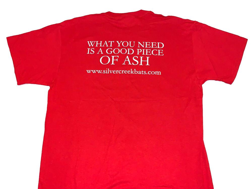 Rare! Vintage Silver Creek Baseball Bats Company Piece of Ash T-Shirt New! LARGE Unisex T-Shirt S