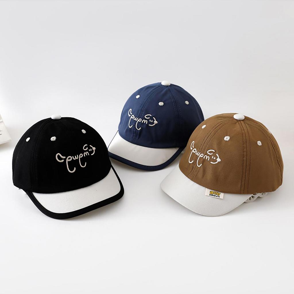 Fashion Patchwork Letter Baby Sun Hat Short Brim Baseball Cap for Boy Girl Kids Sunshade Peaked Hats