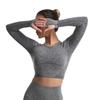Women S Long Sleeve Tight Fit Dot Pattern Yoga Top